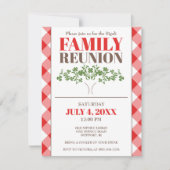 Rustic Family Reunion Invitation En vichy Pique-ni (Devant)