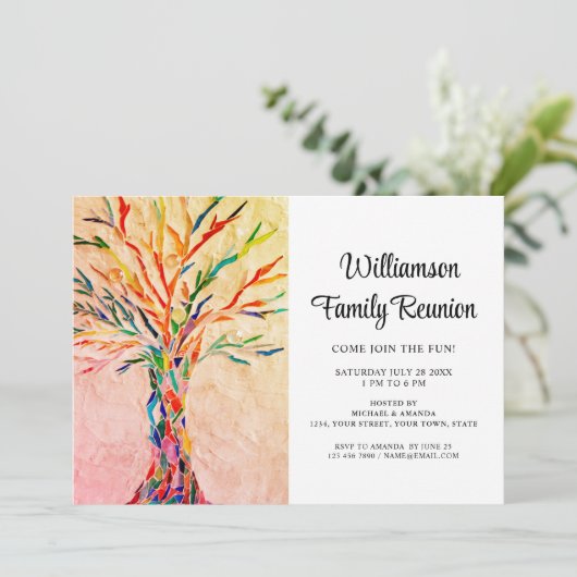 Rustic Family Reunion Kaart (Staand voorkant)
