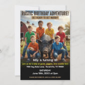 Rustic Farm Birthday Party Invitation (Devant)