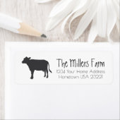 Rustic Farm Journal Vache Retour Adresse étiquette (En situation)