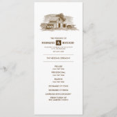 Rustic Farm, Kraft Programme de mariage papier (Devant)