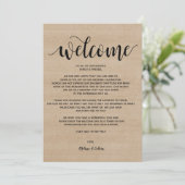 Rustic Farm Mariage Accueil et carte d'itinéraire (Debout devant)