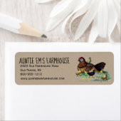 Rustic Farmhouse Adresse de retour Étiquette avec  (En situation)