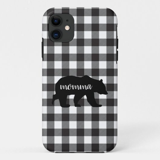 Rustic Farmhouse Black White Pset Momma Beer Case-Mate iPhone Case (Achterkant)