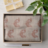 Rustic Farmhouse Burlap Chicken Pattern Tissuepapier (Geschenk)