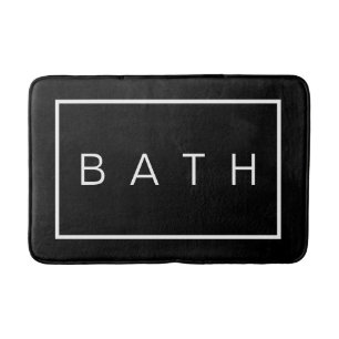 Rustic Farmhouse Chic Black White Badmat