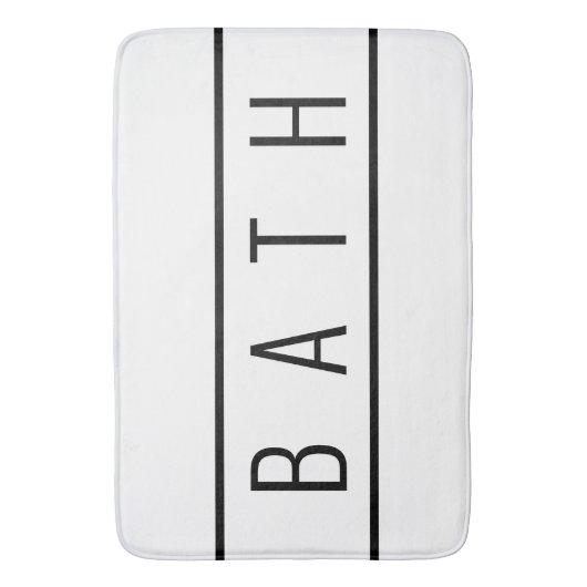 Rustic Farmhouse Chic White Black Badmat (Voorkant Verticaal)