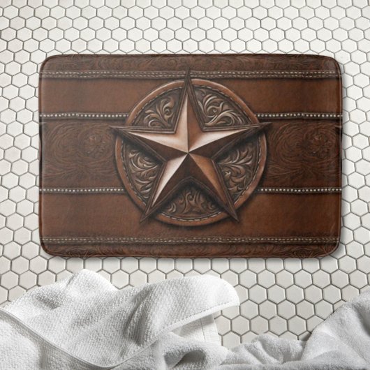 Rustic Farmhouse Cowboy Western Country Texas Star Badmat