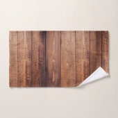 Rustic Farmhouse Dark Brown Barn Wood Planks Bad Handdoek (Handdoek)