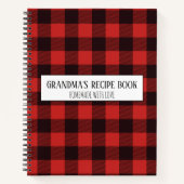 Rustic Farmhouse Flannel Grand-mère Livre de recet (Devant)