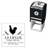 Rustic Farmhouse Hen Egg Carton Zelfinktende Stempel (In situ)