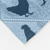 Rustic Farmhouse Hen Pattern – In Blue Fleece Deken (Hoek)