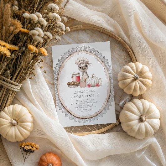 Rustic Farmhouse Herfst Baby shower Kaart