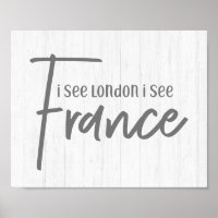 Rustic Farmhouse Ik zie Londen en ik zie France Wo