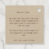 Rustic Farmhouse Kraft Honey  Queen Bee Bedankjes Labels (Achterkant)