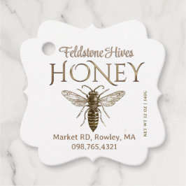Rustic Farmhouse Kraft Honey  Queen Bee Bedankjes Labels