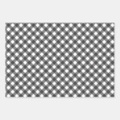 Rustic Farmhouse Monochrome Buffalo Check Geometri Inpakpapier Vel (Voorkant 2)