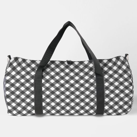 Rustic Farmhouse Monochrome Buffalo Check Geometri Plunjezak (Achterkant)