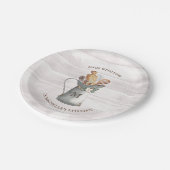 Rustic Farmhouse Name Papieren Bordje (Gekanteld)