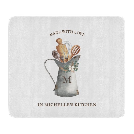 Rustic Farmhouse Name Snijplank (Voorkant)