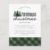 Rustic Farmhouse Noël Plaid Party Invitation (Devant)