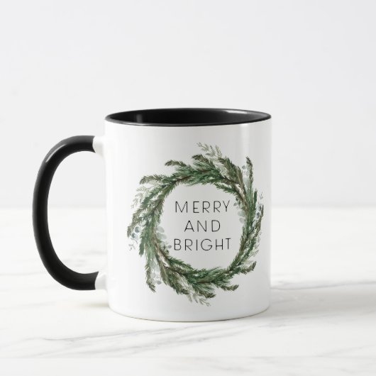 Rustic Farmhouse Pine Eucalyptus Merry and Bright Mok (Links)