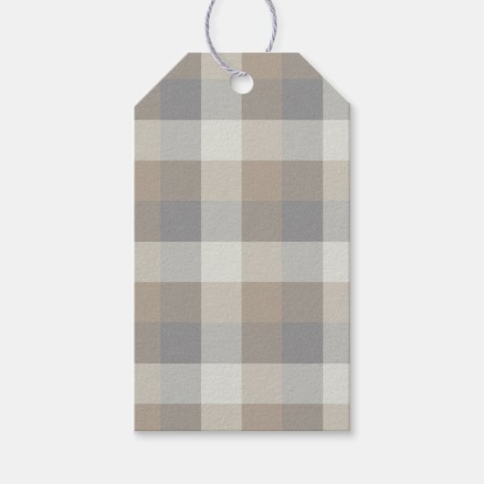 Rustic Farmhouse Pset Tan Grey Ivory Cadeaulabel (Voorkant)