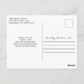 Rustic Farmhouse Rooster Barnwood Briefkaart (Achterkant)