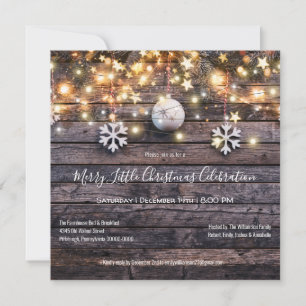 Rustic Farmhouse Rustic Wood Stars kerstfeest Feestdagenkaart