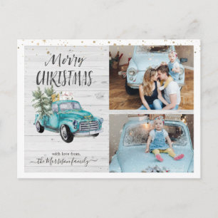 Rustic Farmhouse Truck   Kerstfotocollage Feestdagenkaart