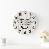Rustic Farmhouse U Monogram Grote Klok (Huis)