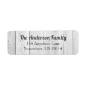 Rustic Farmhouse White Wood Etiket (Voorkant)