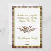 Rustic Farmhouse With Deer- Merry Little Christmas Feestdagenkaart (Achterkant)