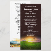 Rustic Farmland Sunrise/Sunset Ceremony Programme (Devant / Derrière)