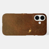 Rustic Faux Brown Leather Case-Mate iPhone Case (Achterkant (horizontaal))