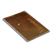 Rustic Faux Brown Leather Notitieboek (Rechterzijde)