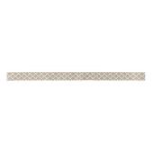 Rustic Faux Burlap en White Moroccan Quatrefoil Lint (Voorkant)