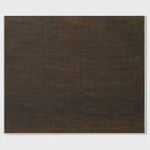 Rustic Faux Dark Brown Burlap Texture Cadeaupapier (Vlak)