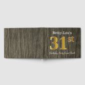 Rustic, Faux Gold 31st Birthday Party; aangepaste  Gastenboek (Volledig)