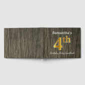 Rustic, Faux Gold 4th Birthday Party + aangepaste  Gastenboek (Volledig)