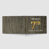 Rustic, Faux Gold 7th Birthday Party + aangepaste  Gastenboek (Volledig)