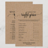 Rustic Faux Kraft Calligrafie Wat zit er in je tel (Voorkant / Achterkant)