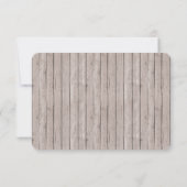 Rustic Faux Mariage en bois Brown RSVP (Dos)
