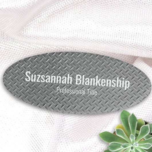 Rustic Faux Metal Diamond Bord Name Tag Sjabloon