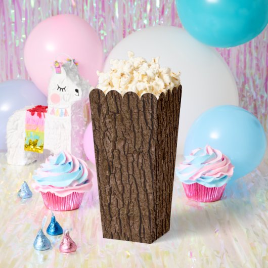 Rustic Faux Piece of Wood Grain Tree Bark Bedankdoosjes (Feest)