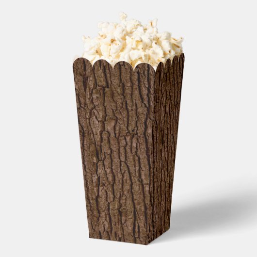 Rustic Faux Piece of Wood Grain Tree Bark Bedankdoosjes (Popped)