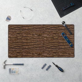 Rustic Faux Piece of Wood Grain Tree Bark Bureaumat