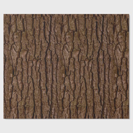 Rustic Faux Piece of Wood Grain Tree Bark Cadeaupapier (Vlak)