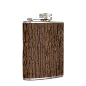 Rustic Faux Piece of Wood Grain Tree Bark Heupfles (Rechts)