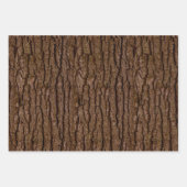 Rustic Faux Piece of Wood Grain Tree Bark Inpakpapier Vel (Voorkant)